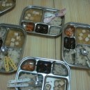 8월 13일 녹두밥, 두부감자된장국, 소고기우엉볶음, 들깨무나물, 배추김치 이미지