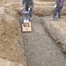 돌담 골재포설다짐 사진 이미지