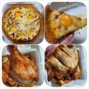 오븐에 구운 굽네치킨 군산조촌점 시카고 딥디쉬 피자와 오리지널 치킨