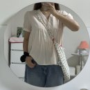 슬로우오브젝트 | [7월 여름 데일리룩/임신 9주차 출근룩] 임산부카프리팬츠 | 비바셔스블라우스 | 소프트서울백팩...