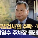 특별검사의 추락 50억 클럽 박영수 주차장 몰래 출석 이미지