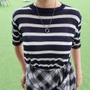 안나앤플러스 빅사이즈여성쇼핑몰 남심저격 봄코디 스트라이프티셔츠