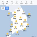 ＜오늘의 날씨🌞☔️☃️＞ 2023년 1월 11일 수요일 이미지