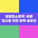 일일청소용역: 바쁜 당신을 위한 완벽 솔루션