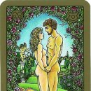 심볼론 타로카드 마이너 아르카나 "사랑(Eros)", 발가벗은 남녀 카드 이미지
