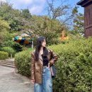 H-073 | 비바브라운 데님 스커트 코디 가을 데이트룩