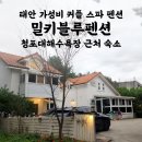 세븐일레븐장화점 | 태안 밀키블루펜션 | 청포대 해수욕장 가성비 커플스파펜션 추천