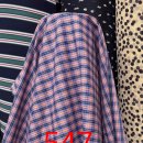 원단 547 체크 패턴 면폴리 혼방 가로 스판 원단 고정폭 115cm 이미지