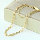 DA075 | 14k 커팅 두줄 여자 팔찌