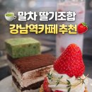 강남-298 | 강남역 카페 어퍼앤언더 말차크림 오트라떼 딸기라떼 티라미수 후기