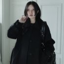 5403 | 레더리 [송이송이 PICK] 캐시미어 발마칸 로브 코트 [BLACK] LRCT5403BK