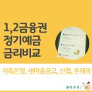 정기예금 금리비교 - 1금융권 케이뱅크 특판, 저축<b>은행</b>, <b>신협</b>, 새마을금고, 우체국까지