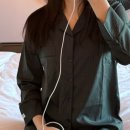 모던블랙 | 도씨 실크핏 모던 블랙 긴팔 카라 잠옷 후기! 😴