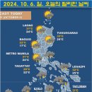 2024년 10월 6일 필리핀 날씨 안내입니다. 이미지