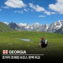 들꽃마실야생화 | 조지아 트레킹 카즈베기 메스티아 6코스 거리 난이도 완벽 비교