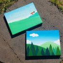 풍경을 담은 아크릴화 이미지