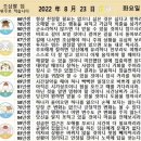 2022년 8월 23일 운세 및 세상 소식 이미지