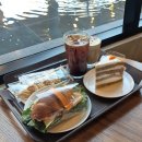 당근뽑기방 | [부산 카페] 기장 벚꽃명소 유정1995 기장본점 병산커피, 크로아상샌드위치, 당근케이크 후기