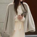 세탁전문에코크리닝 | 노카라 밍크코트 페이크 퍼후드 에코 집업 자켓