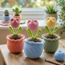 라운드루프(ROUND ROOF) | ​[코바늘 도안] 시들지 않는 마음을 선물해요, '한 송이 튤립 화분' 🌷