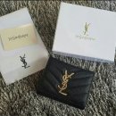 Ysl 3단 캐비어 반지갑 금장 7.3 이미지