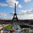 에펠탑에 올라 둘러보는 파리 시가지의 풍경 이미지