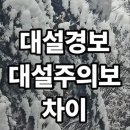 대설특보 대설주의보의 차이, 강원도 폭설특보 발령 이미지