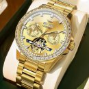 크라운오토케어 | OUPINKE 남성용 오토매틱 시계 다이아몬드 스켈레톤 셀프 와인딩 럭셔리 드레스 손목 시계 사파이어...