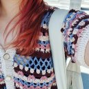 코바늘 가디건 뜨기 완성, 코바늘 탑다운 가디건, Late Summer Blouse, 반팔 니트 가디건 완성 후기