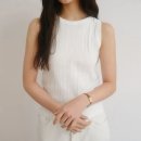 66 | Benuet 베뉴엣 스텝 슬리브리스 화이트 블랙 후기 · 66사이즈 착용컷