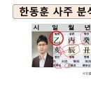 한동훈 사주 분석 이미지