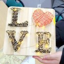 스트링 조명아트 공예 이미지