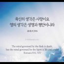 오늘의 '영어성경 사진'(892강) “성령님에 의해서 다스려지는 마음”(로마서 8장 6절) 이미지