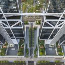 Foster + Partners connects pair of skyscrapers with 100-meter-high suspensi 이미지