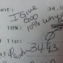 Applebee's waitress fired for sharing rude tip receipt From Korea Herald 이미지