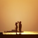 노을빛 풍경 이미지