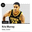 [2023 드래프트] Kris Murray, 15득점 9리바 (ESPN 19위, 64강 vs Auburn) - 키건 머레이 쌍둥이형제 이미지