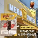 메가MGC커피 천안백석리슈빌점 오픈행사 50%할인 자만추 퐁크러쉬 아웅 맛있어