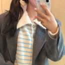 데보라 | 여성니트가디건 추천｜클레이스 데보라 카라 스트라이프 니트 실착후기