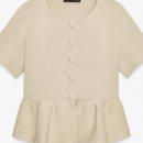 2142 | 자라 페플럼 라운드넥 반팔 가디건 2142 SAND 후기와 활용 팁