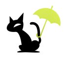 우산쓴고양이 이미지