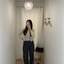 11650-16-168-7 | 베뉴엣 한남쇼룸 방문, 피팅 후기ㅣ버드 가디건, 슬리브리스 뮤트베이지, 어반 데님 인디고