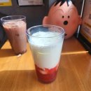 좋아다방 | &lt;빽다방&gt; - 딸기라떼(STRAWBERRY LATTE) 솔직 후기, 정보