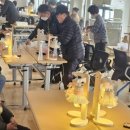 라탄 갓 LED무드등 만들기 | [충청ㆍ전북]어르신들과 치매예방수업으로 라탄을 엮어 전등갓스탠드 만들기 감성공예