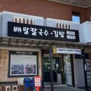 국물이 시원하고 면이 쫄깃하고 맛있었던 거제 배말칼국수김밥 내돈내산 후기!