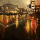 풍경을 그리는 유화 이미지