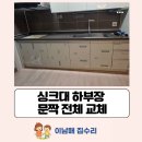 안산고잔푸르지오 7차 아파트 후문, 상가 앞 | 안산 상록구 하부장 문짝 교체