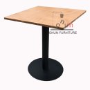 유카라이프 | 휴게실 카페의자 레스토랑테이블 유카합판 원형철제다리 사용후기 장점 단점 인테리어 효과