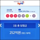 씨유 뉴아산둔포산업단지점 | 로또 1013회 당첨번호 1등 2등 금액 당첨 지역 판매점 2022년 4월 30일추첨 결과