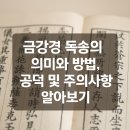 독송 | 금강경 독송의 의미와 방법, 공덕 및 주의 사항 알아보기
